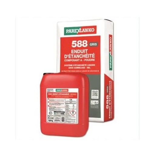 Enduit d'étanchéité liquide sous carrelage - 588 Parexlanko - Kit de 28,8 kg