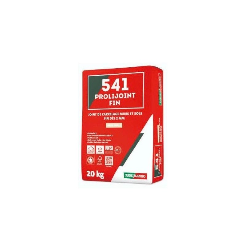 Joint Carrelage Mur Sol ParexLanko 541 Prolijoint Fin Gris Perle 20kg